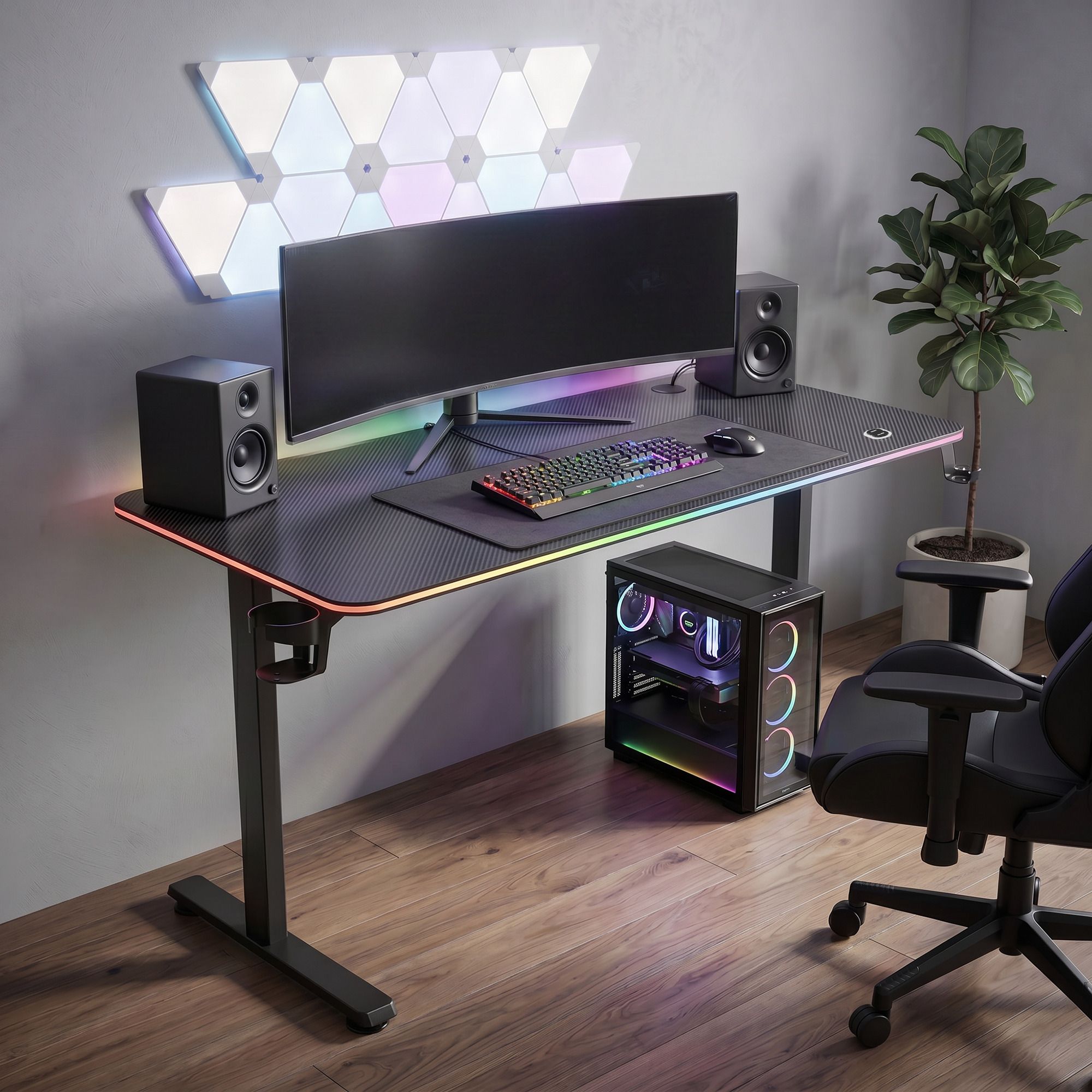 green soul Blaze X Smart Gaming Table|18mm Thick Top|Full Frame RGB (1200 x 600 Top) Engineered Wood Multipurpose Table-picture-13
