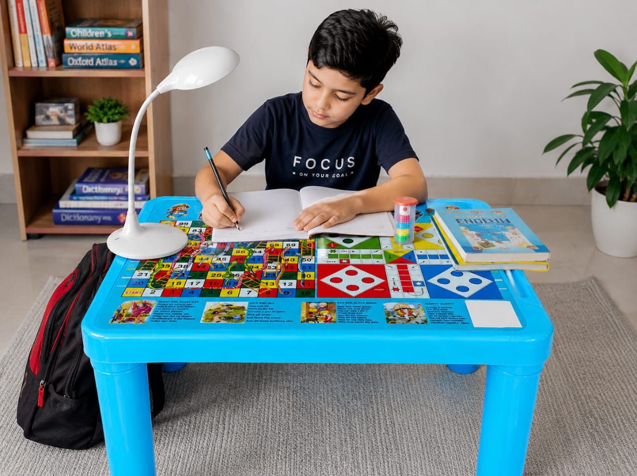 unityenterprise Kids Plastic Study Table | Educational Printed Multipurpose Study Desk Plastic Study Table-picture-31