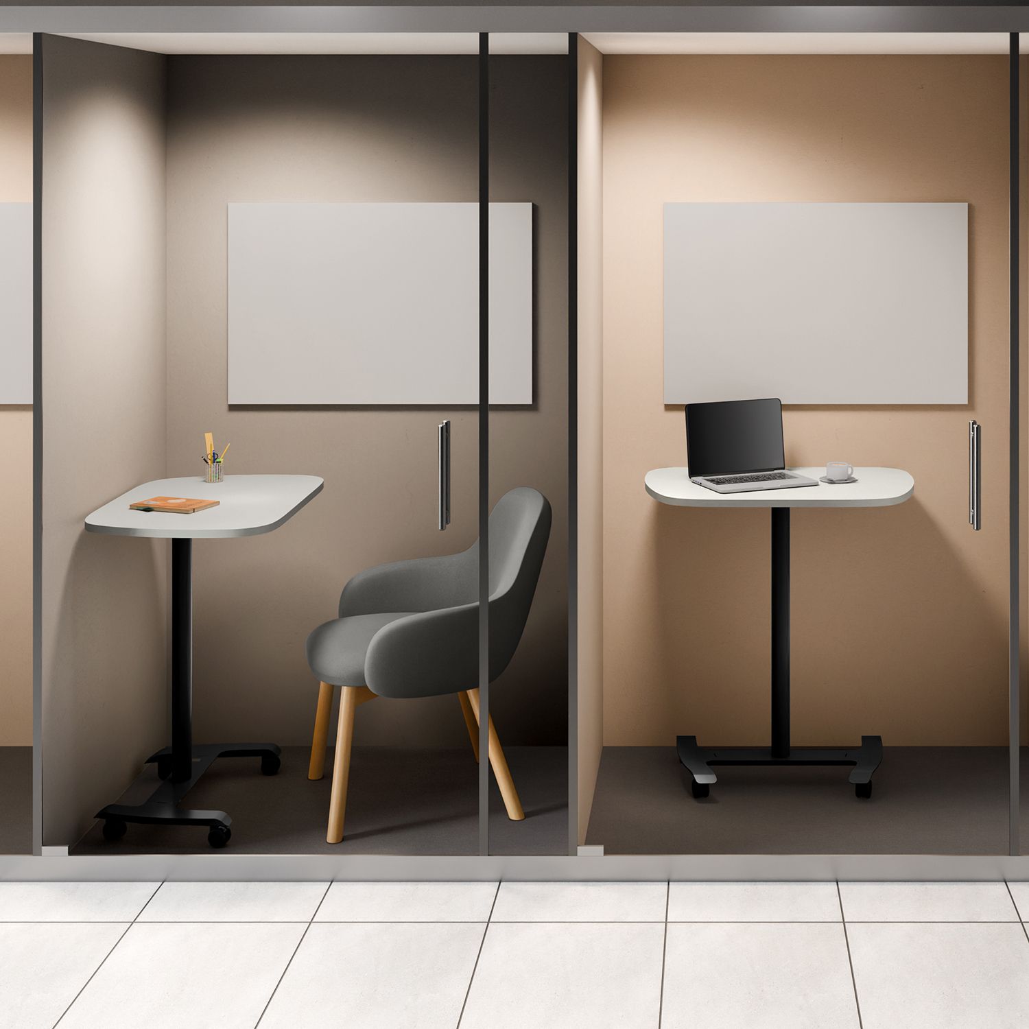 Float Manual Height Adjustable Engineered Wood Office Table-image-37