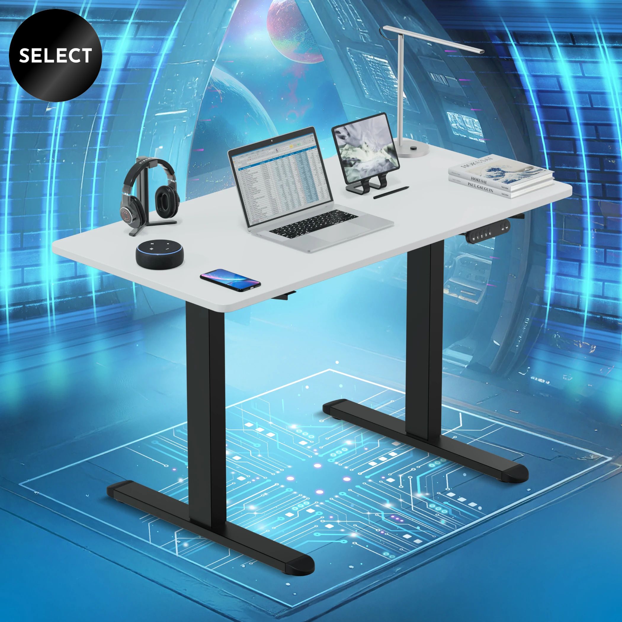 the sleep company Adjustable Desk 1200x600x700 | Sit-Stand Ergonomic Table | Engineered Wood Office Table-picture-27