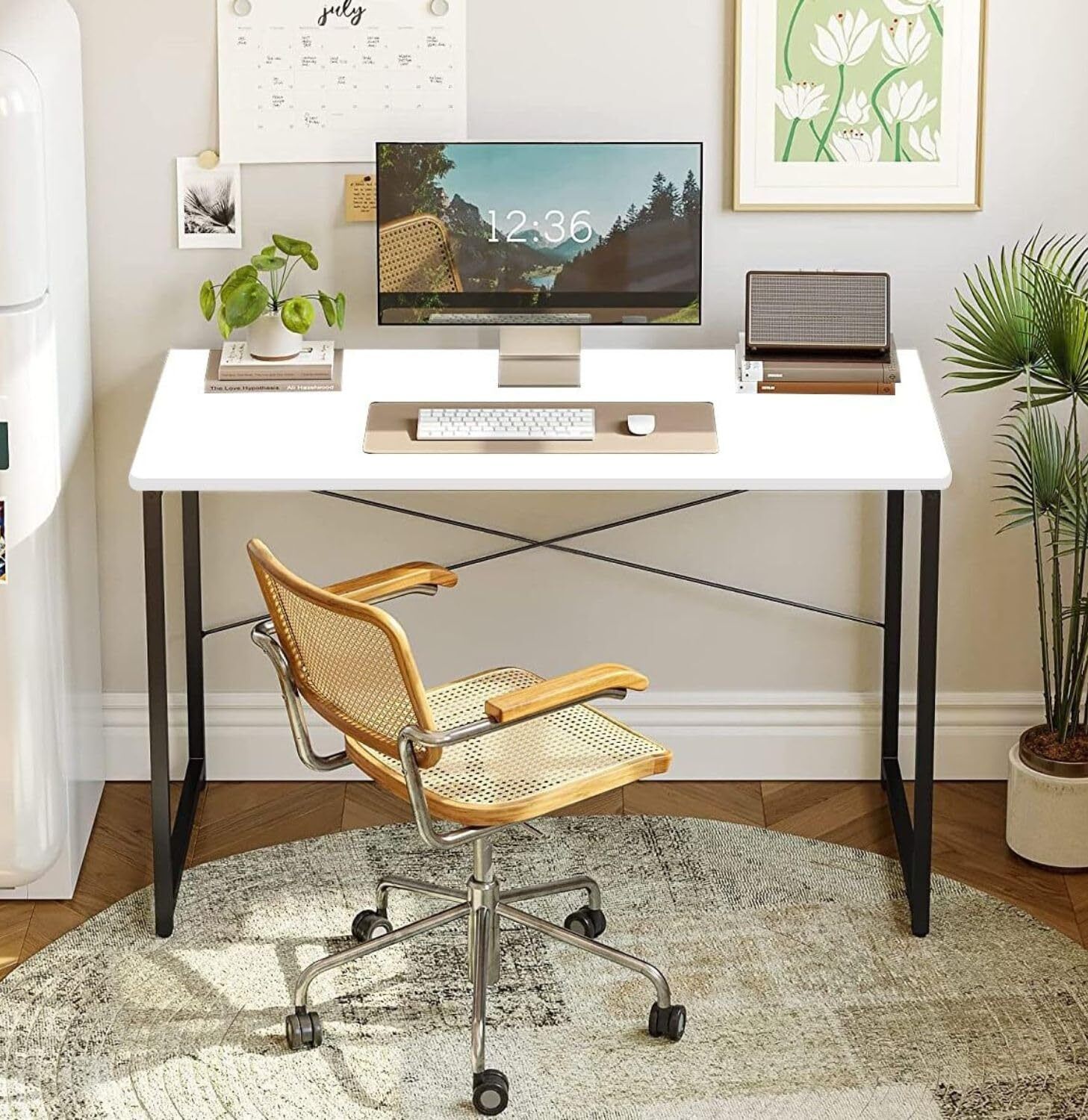 homiboss office work station table for Student, Home, With Steel Metal Frame Engineered Wood Study Table-picture-27