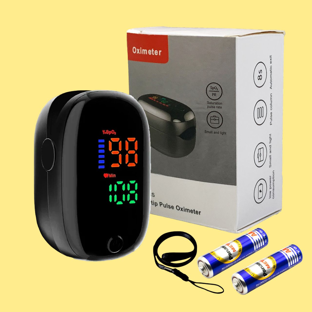 Digital Pulse Oximeter Measure SpO2 & Pulse Rate Instantly Pulse Oximeter Multi-Range Ohmmeter-image-48