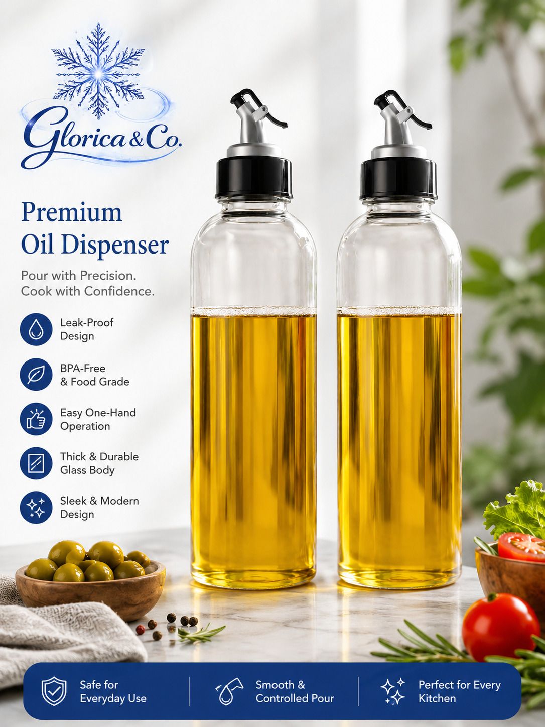 glorica & co 2000 ml Cooking Oil Dispenser Set-picture-32