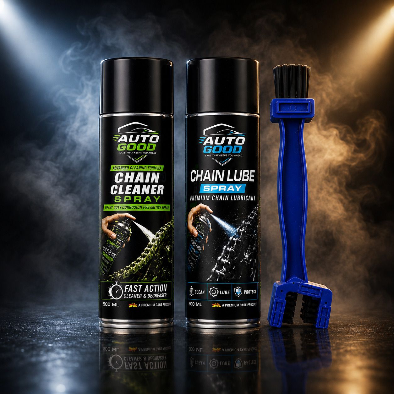 auto good 1 Chain Cleaner 150 ml, 1 Chain Lube 150 ml, 1 Chain Cleaning Brush Combo-picture-11