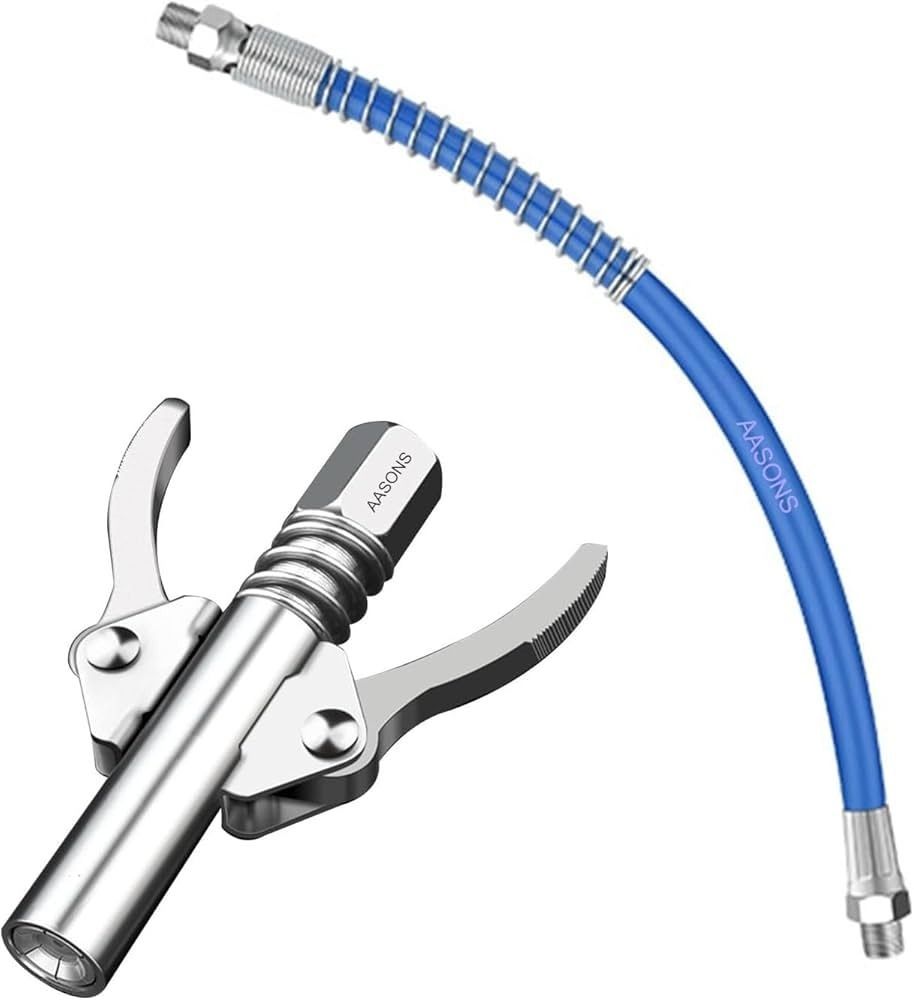 Grease Gun Locking Coupler Nozzle High Pressure 1/8" NPT 10000 PSI Manual Dispenser-image-22