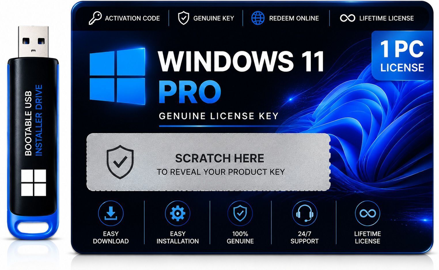 Gamework Windows 11 Pro Product Key with Bootable USB Installation Media Professional Bootable USB Installation Edition x32 x64 Operating System License-image-43