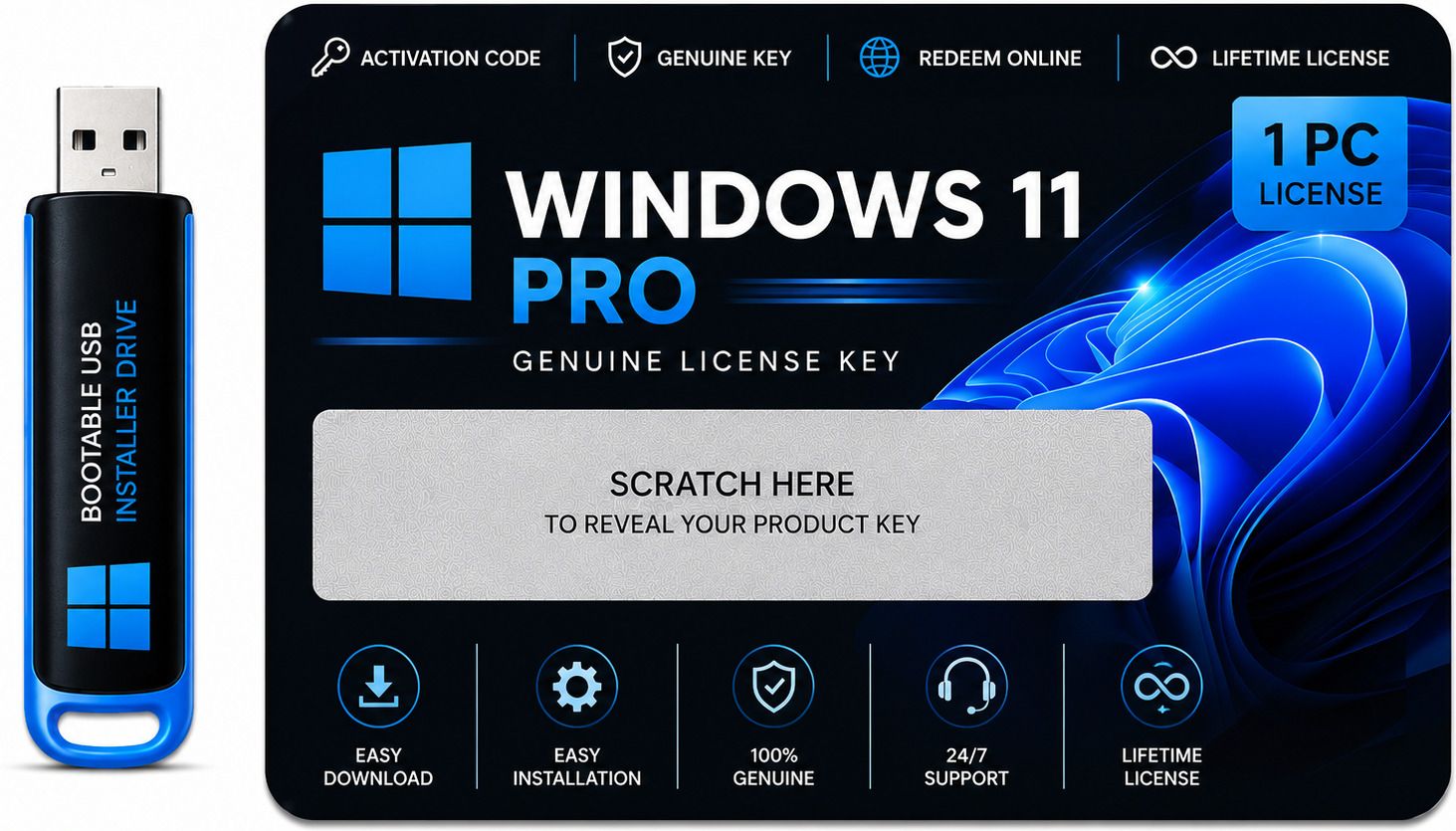 Gamework Win11ProUSB-BM23 Professional USB Installation Media Edition x32 x64 Operating System License-image-24