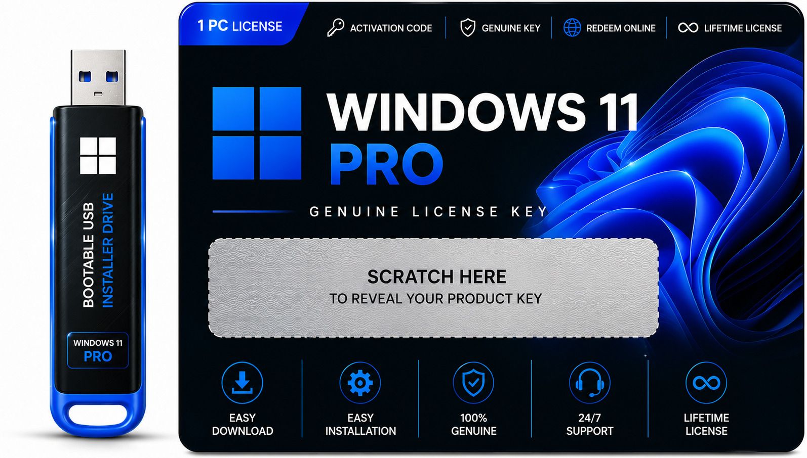 Gamework Win11ProUSB-PBM41 Professional USB Boot Media Edition x32 x64 Operating System License-image-9