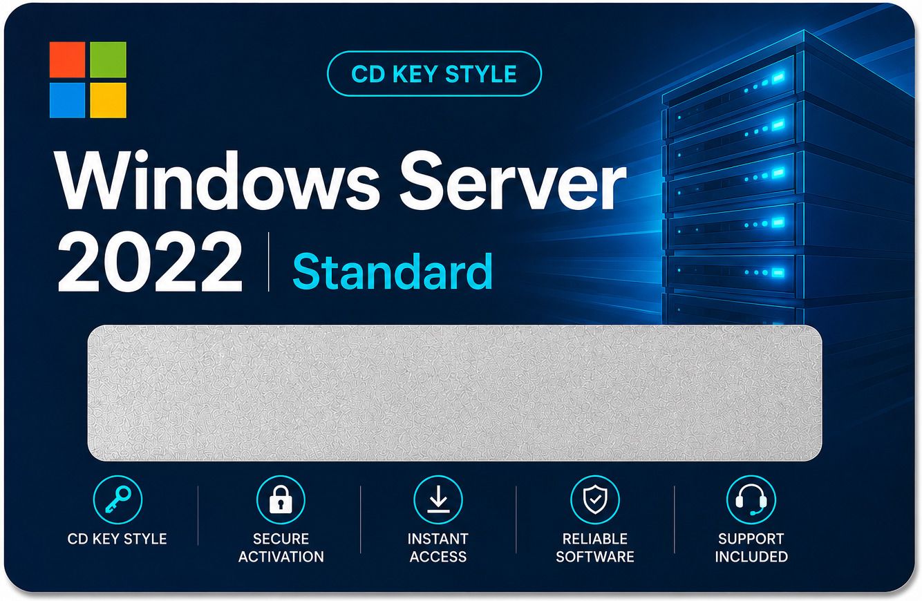Gamework WS2022STD-CDKEY05 Standard Key Card Physical delivery Edition x32 x64 Operating System License-image-20