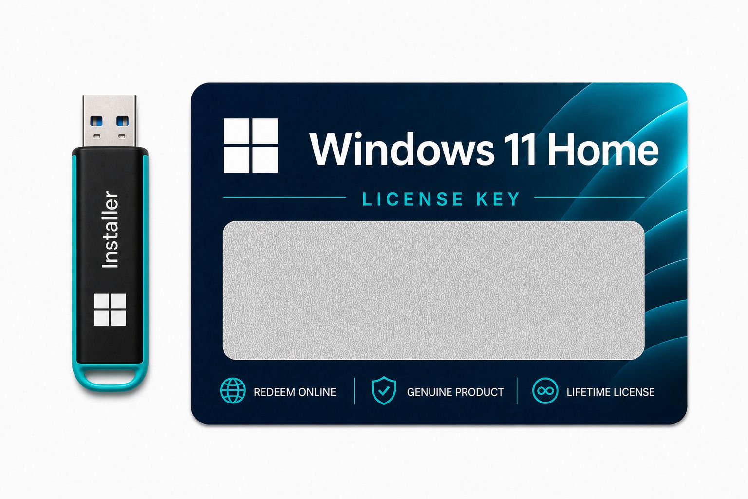 Gamework Windows 11 Home License Key with Installation Pendrive USB Windows 11 Home Redeem Code with USB Installer Media x32 x64 Operating System License-image-36