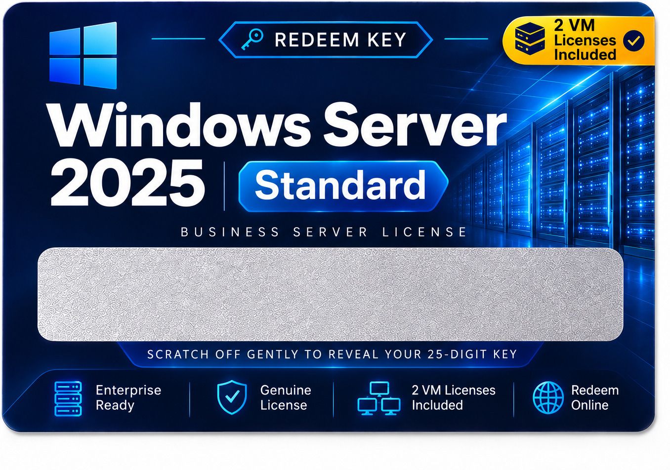 Gamework WS2025STD-REDEEMKEY08 Standard Edition Physical delivery only x32 x64 Operating System License-image-21