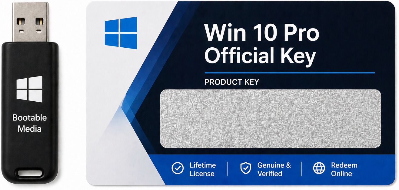 Gamework Win 10 Pro Key Official with Bootable USB Pendrive Windows 10 Pro License Key – Free Installation Media USB x32 x64 Operating System License-picture-25