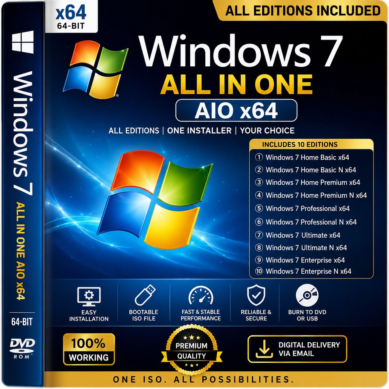 Gurpreet Nutrition Windows 7 AIO x64 All Editions | Bootable ISO | Lifetime Use Enterprise 32-Bit, 64-bit-image-32