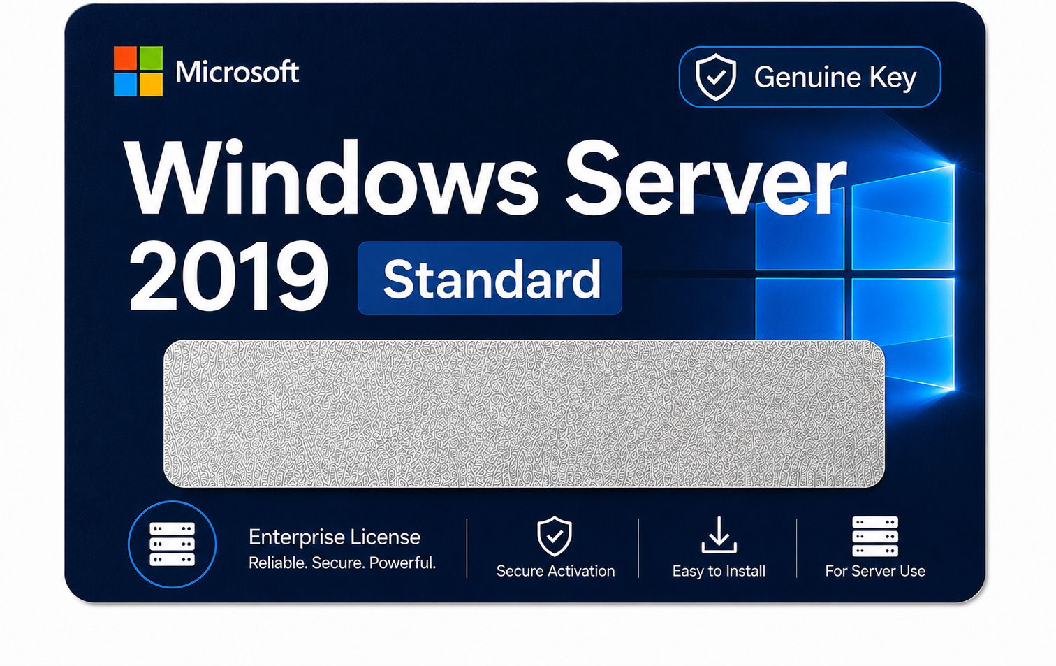 Gamework WS2019STD-GEN06 Windows Server 2019 Standard Server License Card Physical Scratch Activate x32 x64 Operating System License-image-2