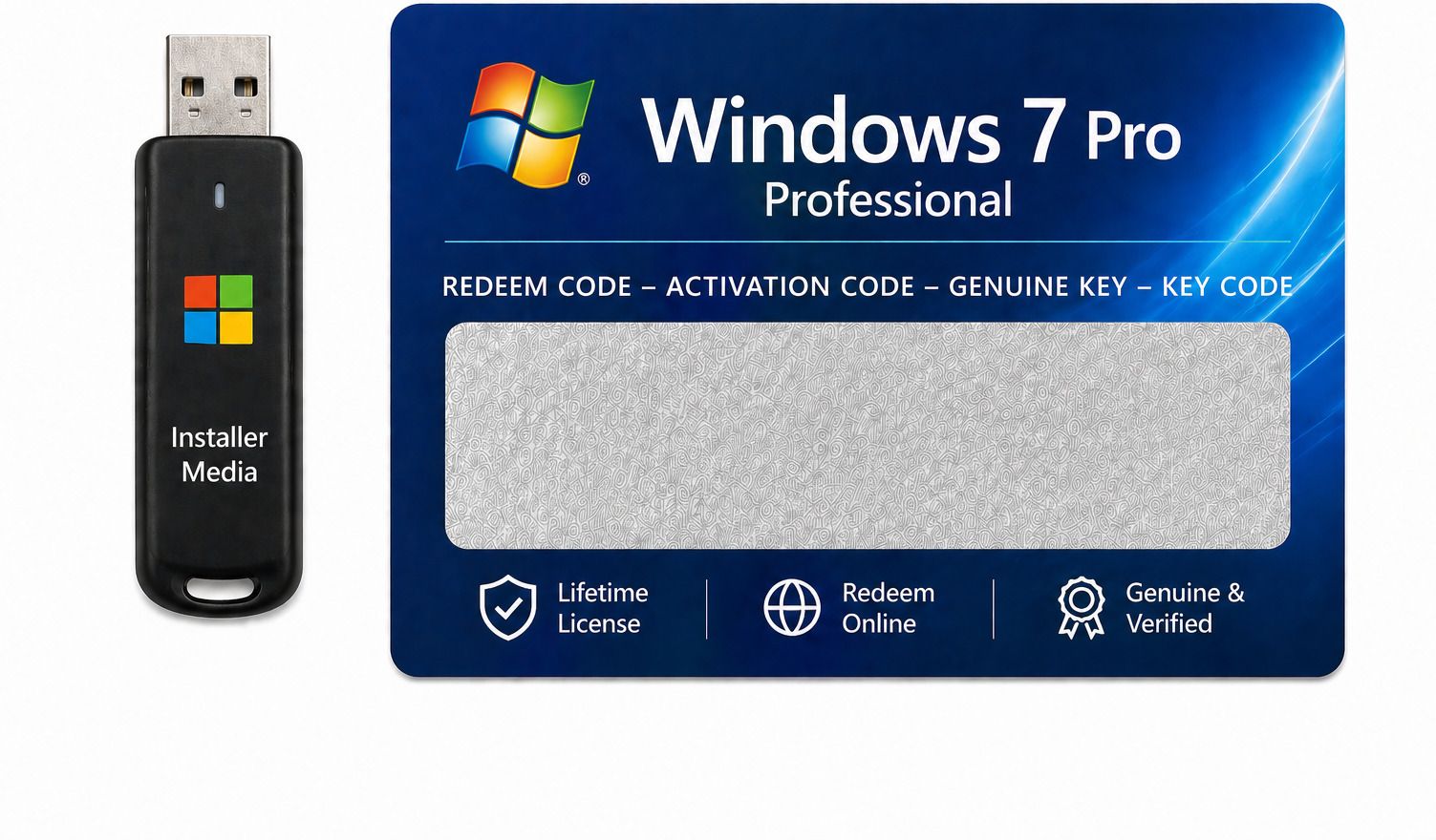 Gamework Windows 7 Pro Redeem Code with USB Installer Media – Windows 7 Pro License Key Installation Media USB – Activation Code – Genuine Key – Key Code x32 x64 Operating System License-picture-41