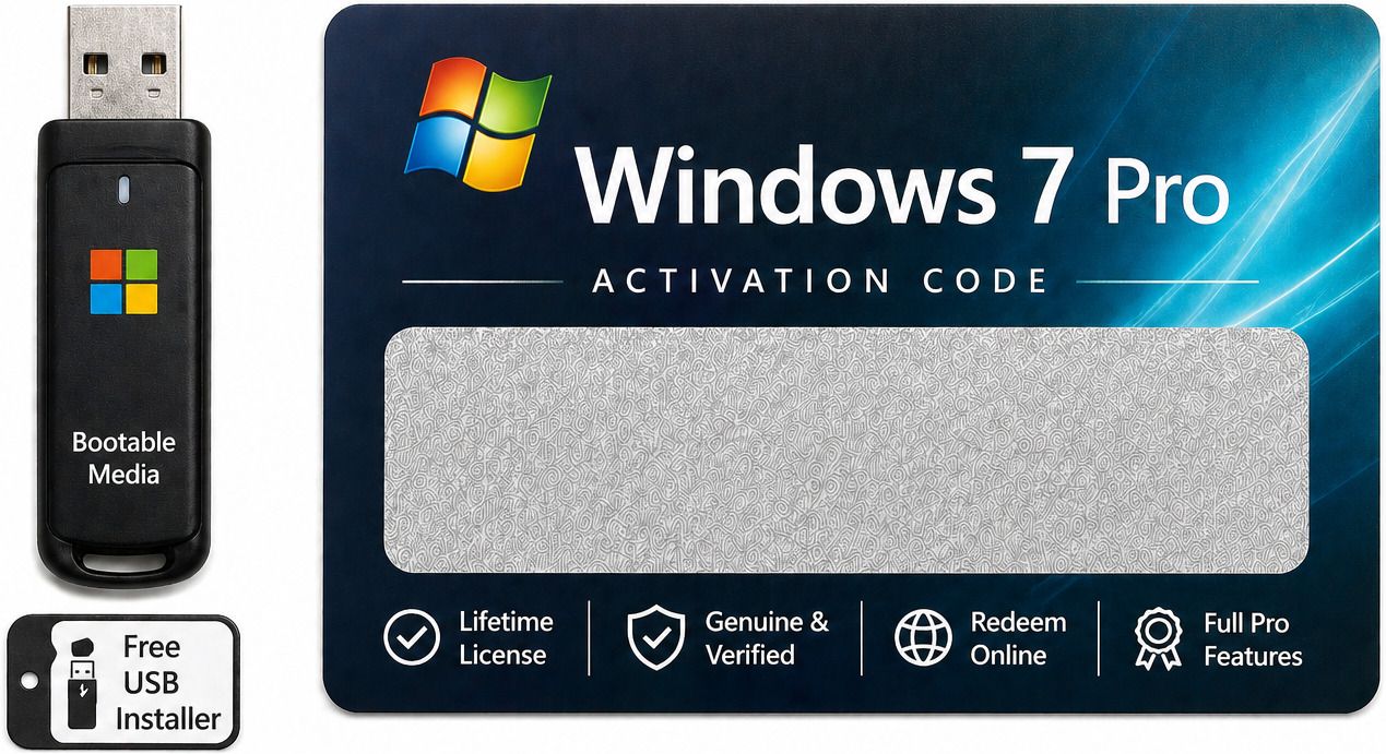 Gamework Windows 7 Pro Activation Code With USB Media Installer Windows 7 Pro Key With Installation USB – Bootable Pendrive for Windows 7 Pro x32 x64 Operating System-picture-44