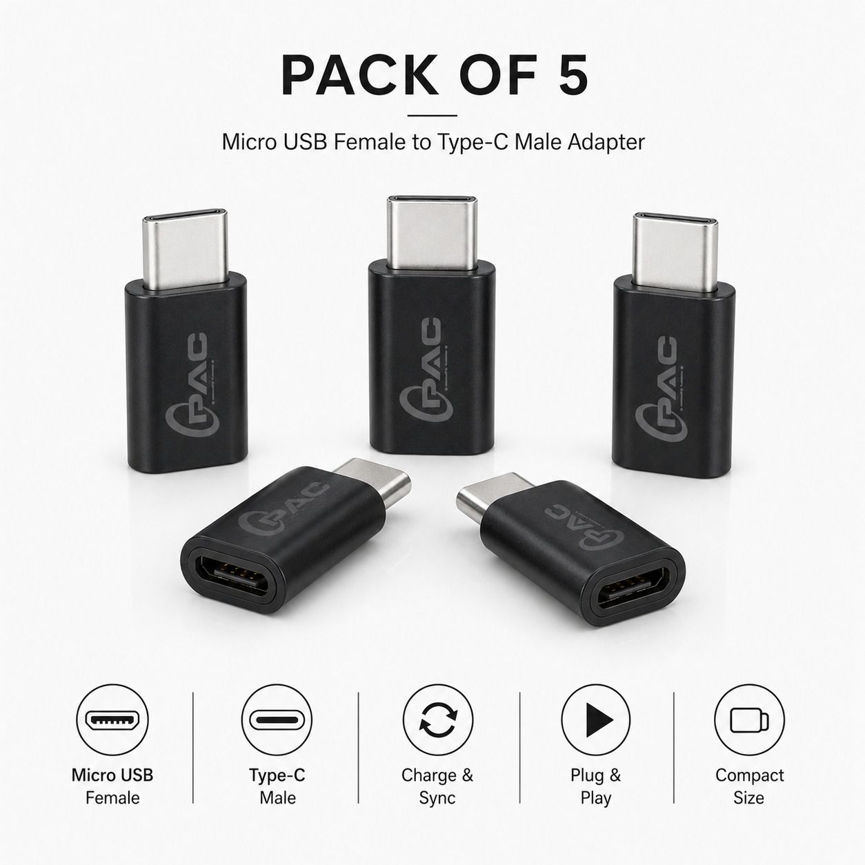 PAC HDMI, Lightning, Micro USB, USB, USB Type C OTG Adapter-image-29