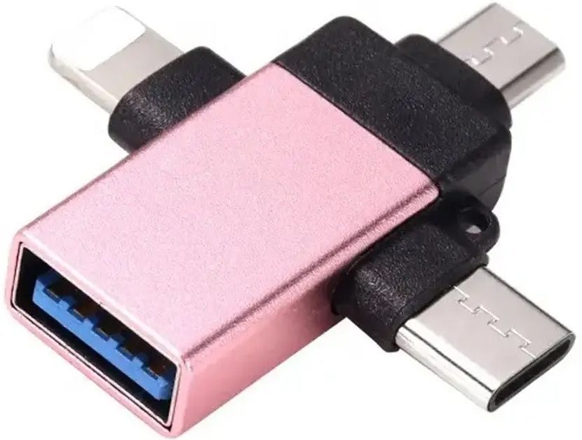 Anandi Traders Micro USB, USB Type C, Lightning OTG Adapter-image-49