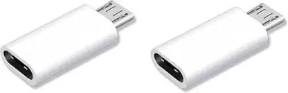 TSHIENTT White USB 3.1 Type C Female to Micro USB Type B 2.0 Male Charging Conector (Pack of 2) Phone Converter-image-2
