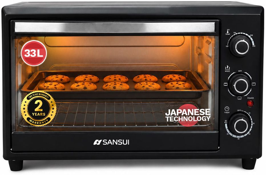 33-Litre 1800 Watt, Interior Light, 4 Cooking Modes Oven Toaster Grill OTG SNOT33NNTAB, Black-image-6