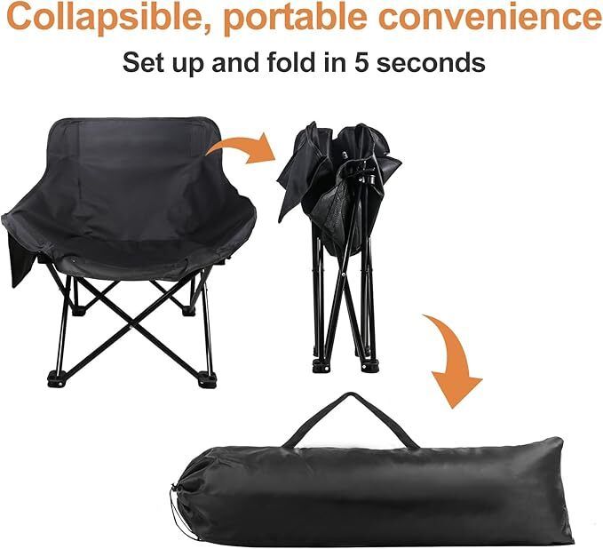 debrifo Compact Camping Chair Portable Foldable Nylon Inversion Table-picture-8