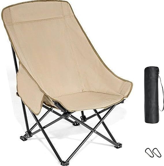 searegal Portable Folding Chair with Arm Rest Cup Holder and Carrying Foldable Polyester, Steel Inversion Chair-picture-2