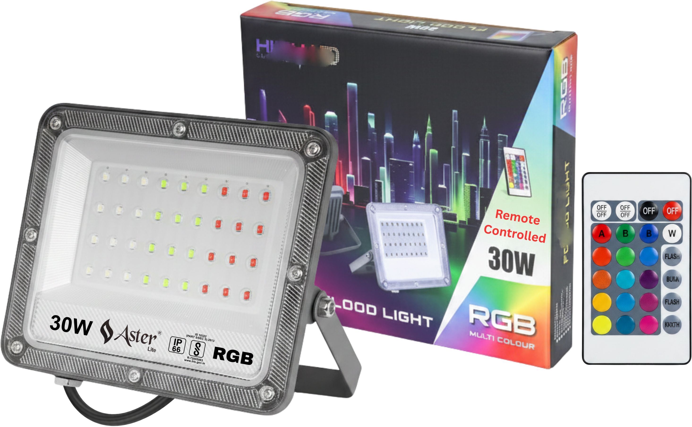 RGB 30W LED Flood Light with Remote Control | Multicolor Outdoor Decorative Light | IP66 Waterproof | Flood Light Outdoor Lamp-image-17