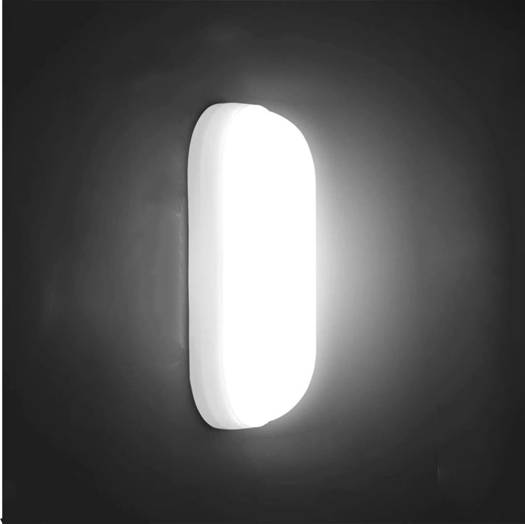 Polycarbonate LED Bulkhead Outdoor Waterproof IP65 Exterior Interior Wall Step Light Fixture Lamp (Cool White) Flood Light Outdoor Lamp-image-40