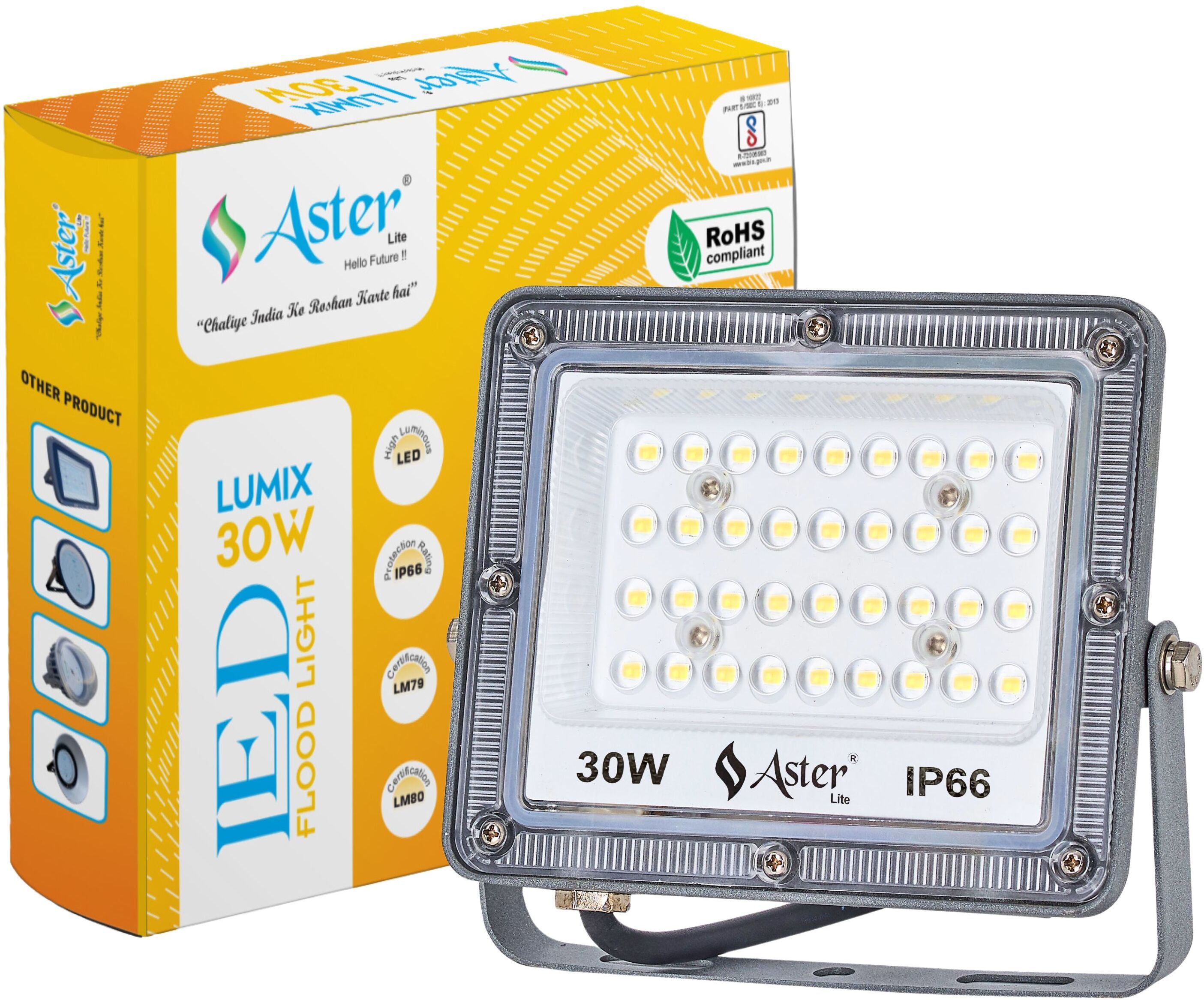 Lumix 30W LED Flood Light IP66 Waterproof 6500K Cool White Flood Light Outdoor Lamp