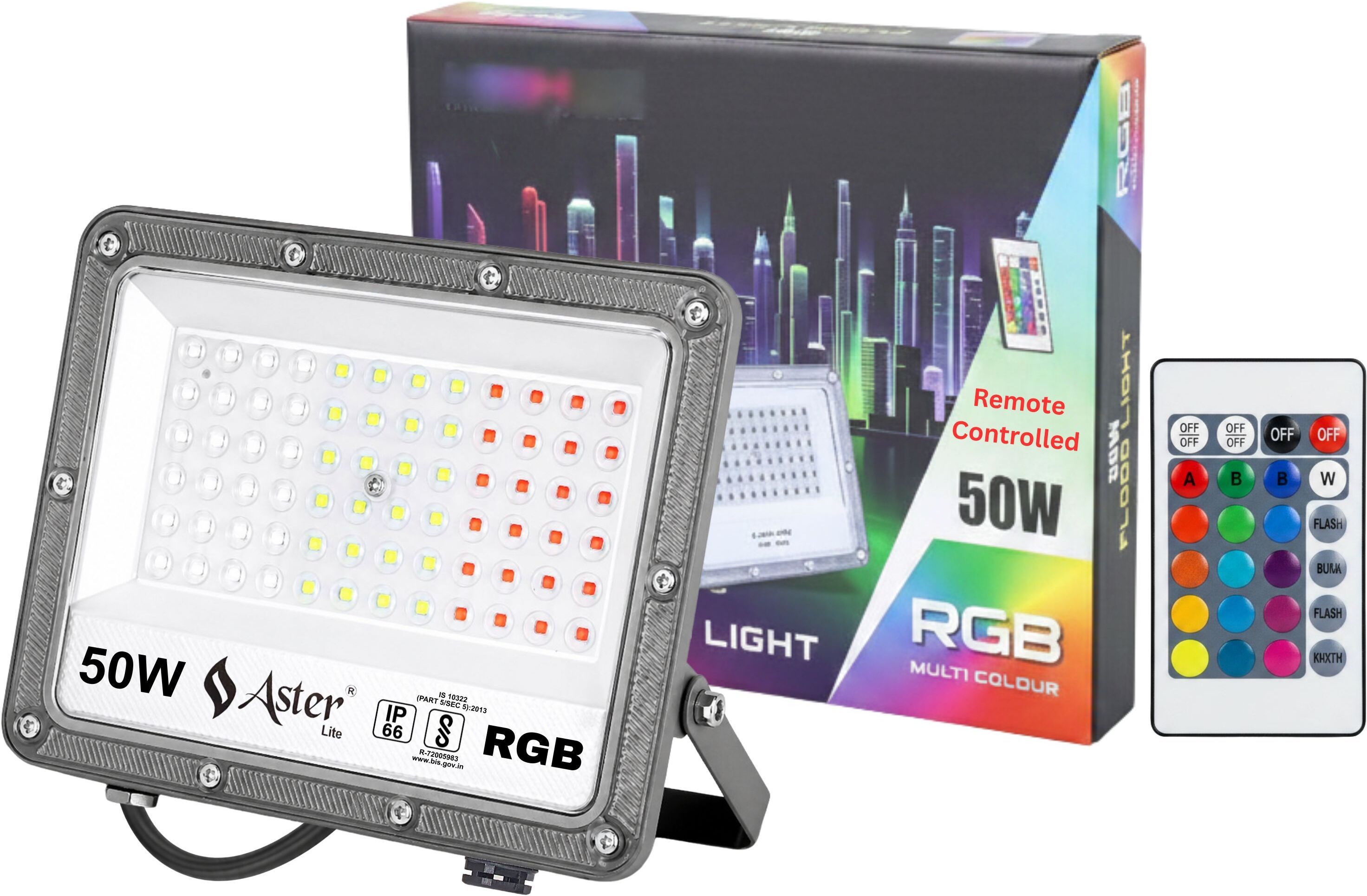 RGB 50W LED Flood Light with Remote Control | Multicolor Outdoor Decorative Light | IP66 Waterproof | Flood Light Outdoor Lamp-image-34