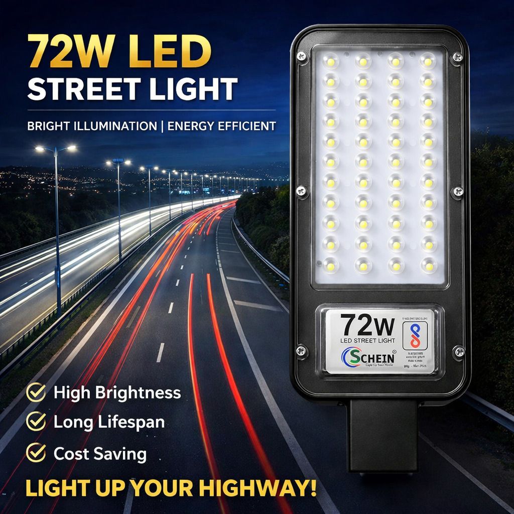Aurastar 72W NightGuard LED Street Light | Long Life LED Illumination | Lightweight Plastic Rust-Free Body | Gate Road Parking Light | Pack of 1 Street Light Outdoor Lamp-image-29