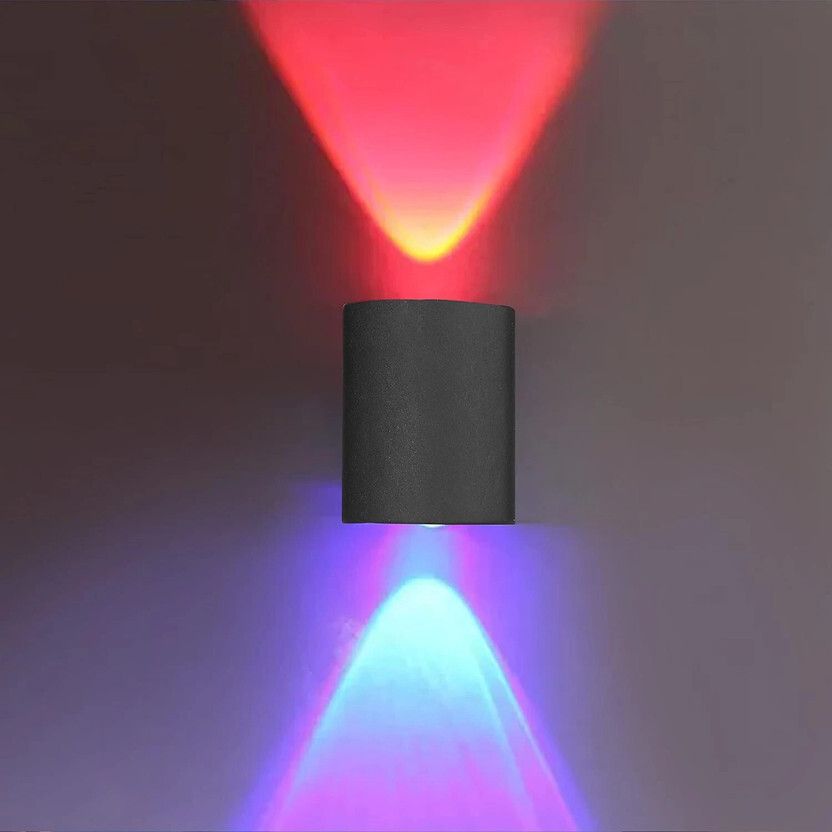 2 Way LED Indoor & Outdoor Lamp Up/Down Right/Left Elevation Light Rustproof & Waterproof Aluminum Body Black (Multi Color) Post Light Outdoor Lamp