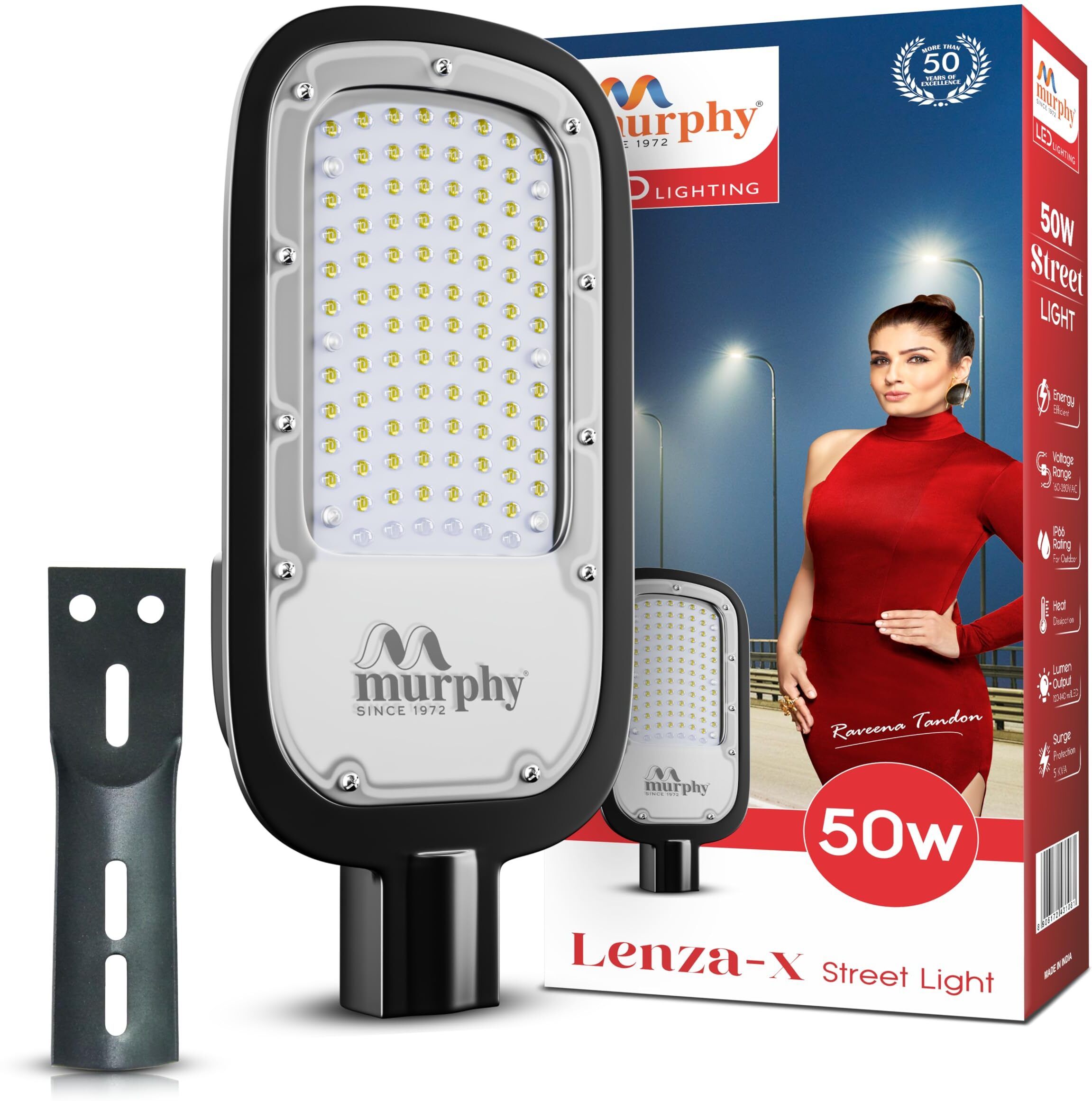 Lens Model LED 50W LED Street Light, IP65 Rated Outdoor Light Pack of 1 (Cool White, BIS Approved) Street Light Outdoor Lamp-image-1