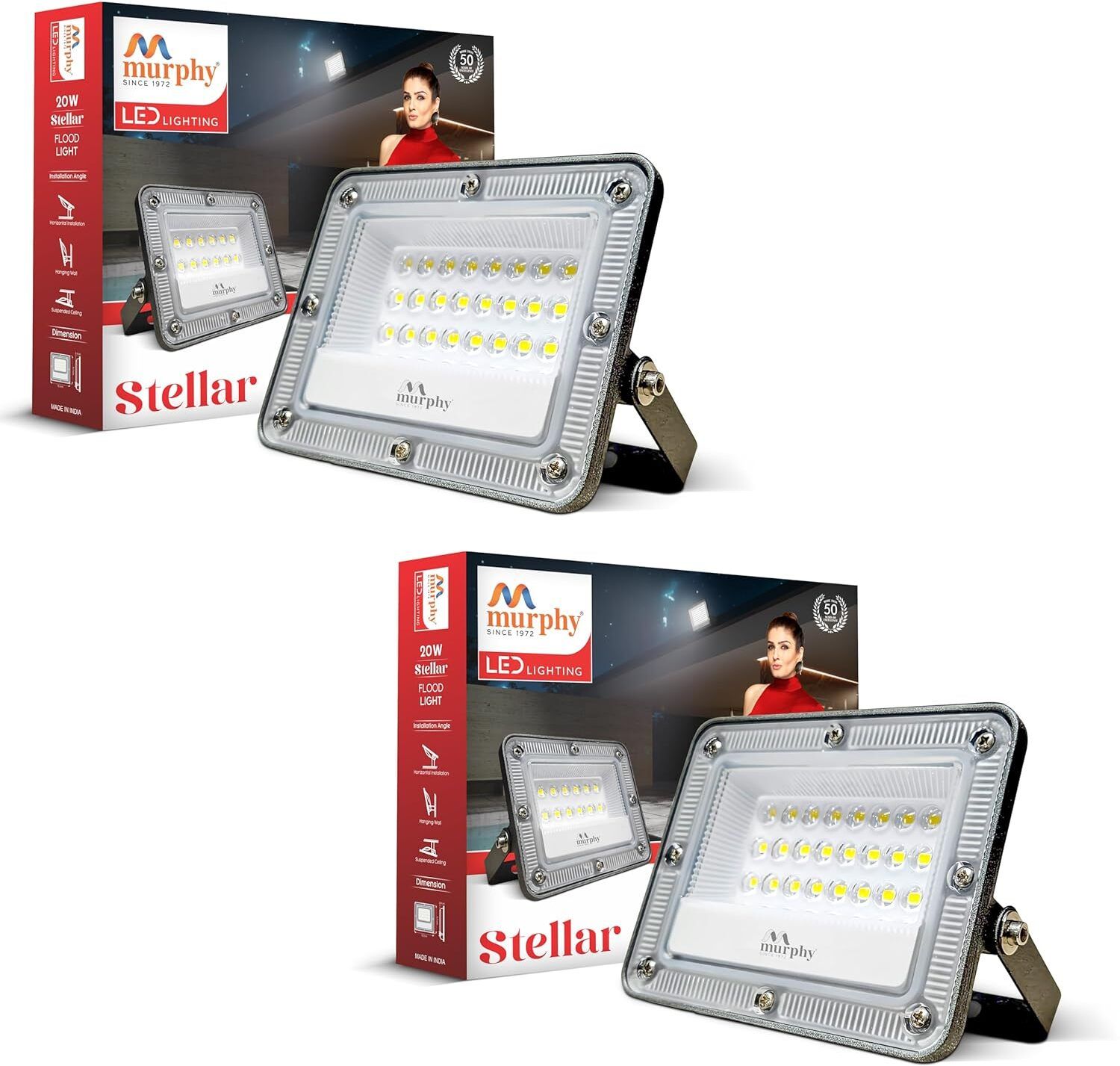 Stellar 20W LED Flood Light Cool White | IP66 Waterproof | Pack of 2 Flood Light Outdoor Lamp-image-27