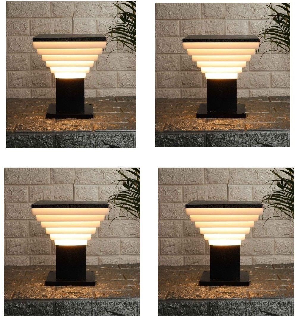 Modern Lighting for Home Entrance, Garden & Gate Pillar (Bulbnot Incl.) (Pack of 4) Gate Light Outdoor Lamp-image-36