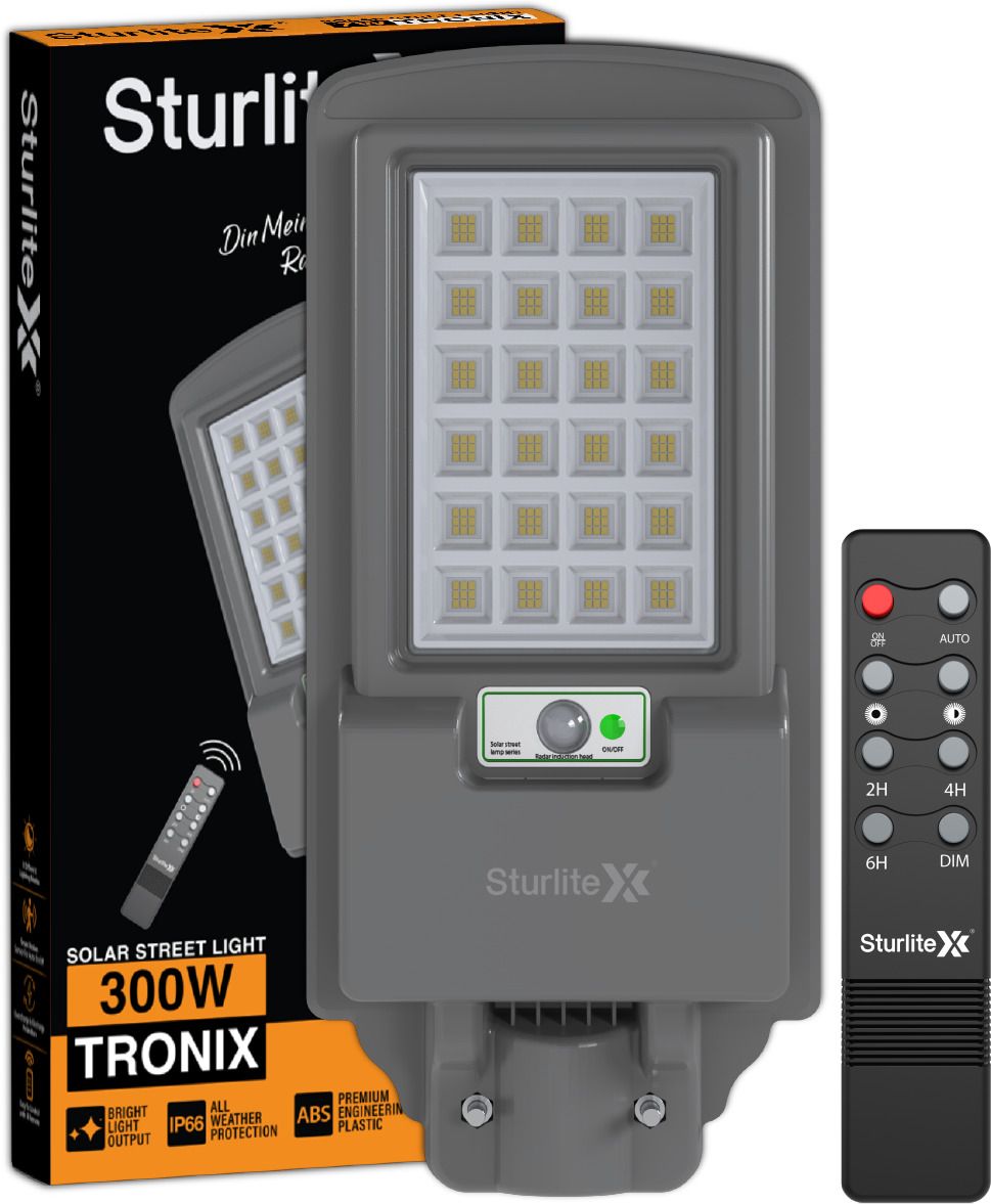 Tronix 300W LED Solar Street Light - (Pack of 1) (L-G-0219-18W) Flood Light Outdoor Lamp-image-15