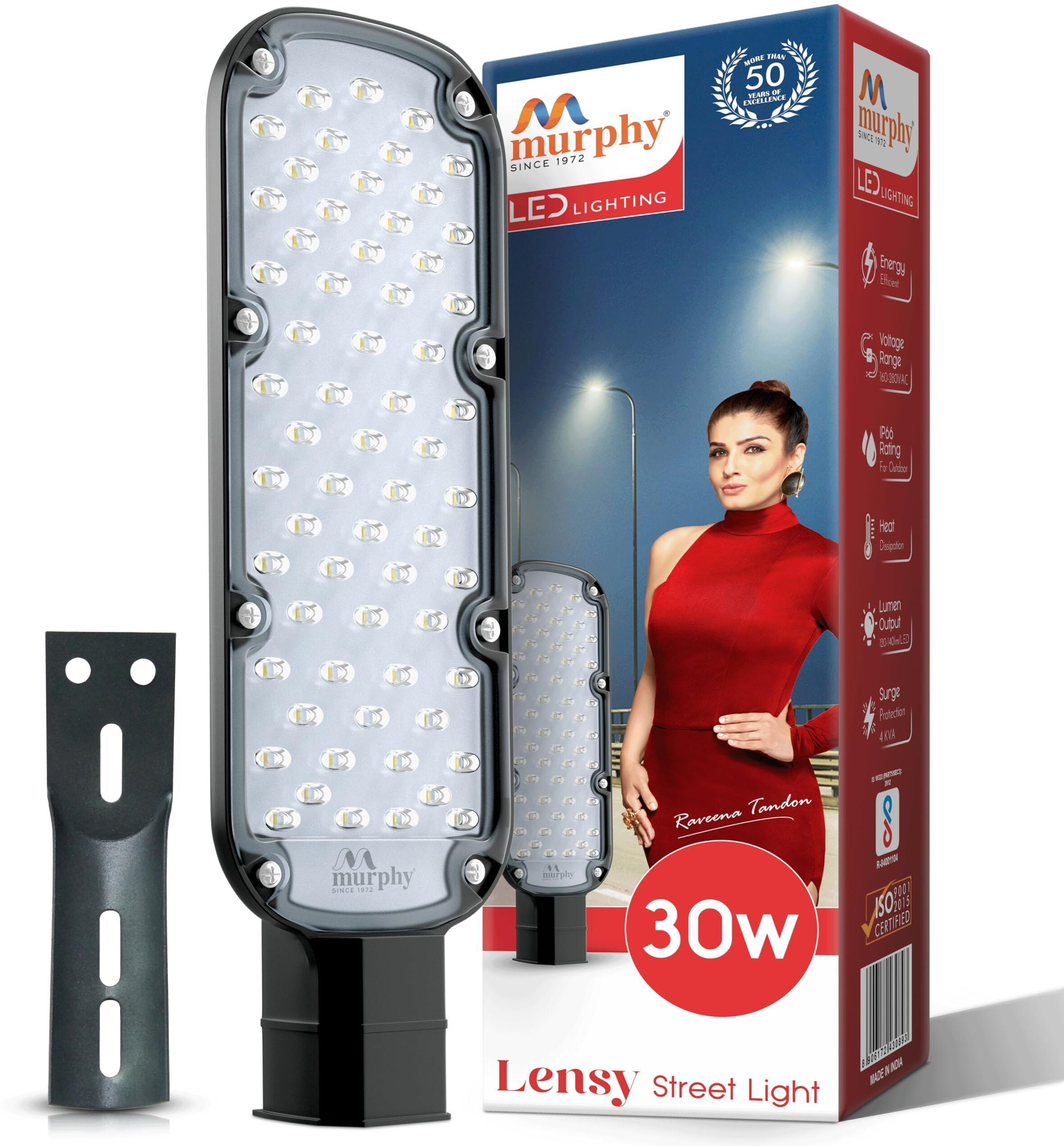 murphy LED Lensy 30 Watts Ip-65 Bis Approved Waterproof Outdoor Street Light, Cool White Pack of 1 Street Light Outdoor Lamp-picture-16
