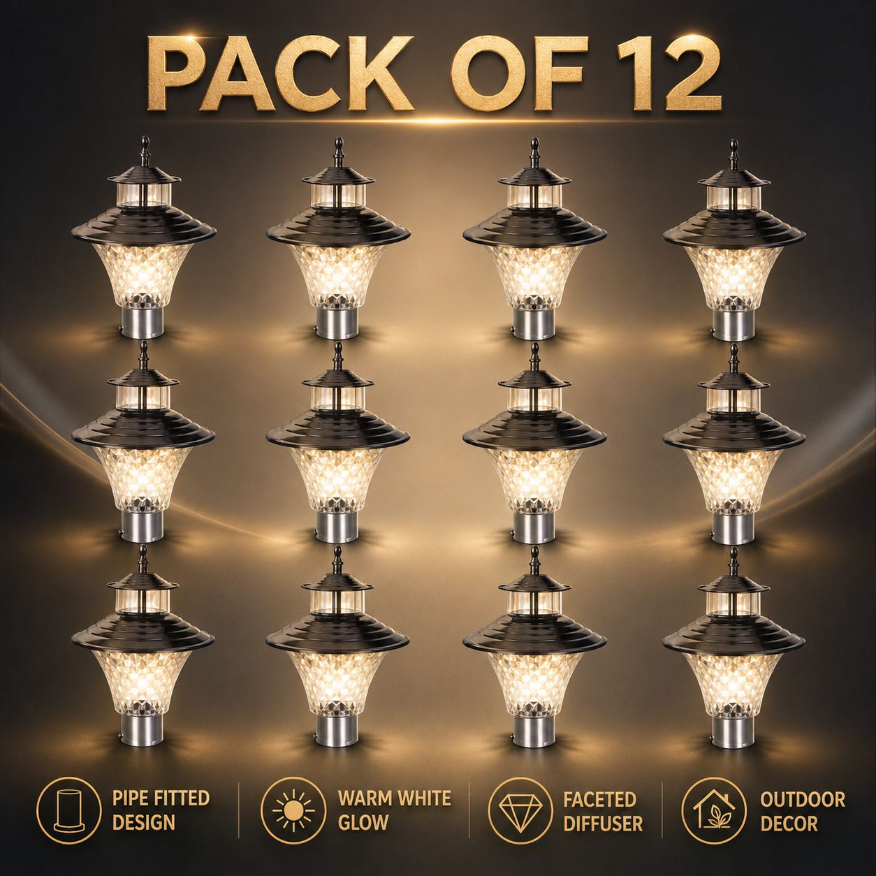 pack of 12 jalwa new Gate Light Outdoor Lamp-image-49