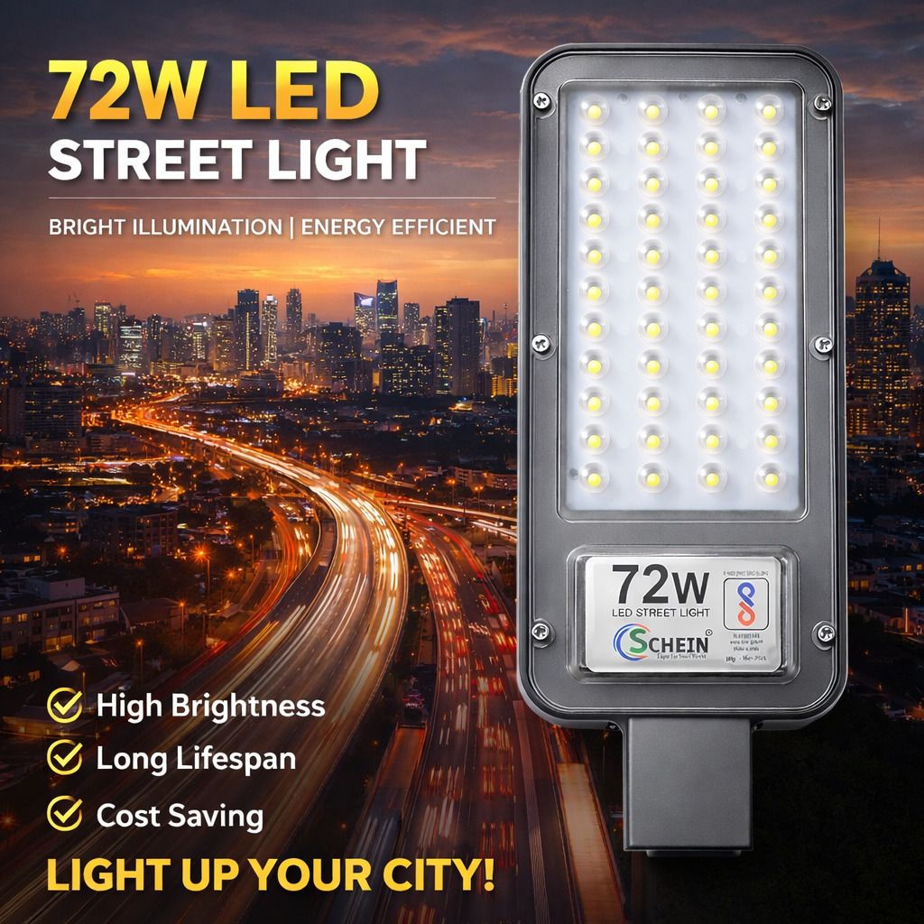 Aurastar 72W RoadStar LED Street Light | Long Life LED | Lightweight Plastic Rust-Free Body | Street Parking Campus Light | Pack of 1 Street Light Outdoor Lamp-image-13
