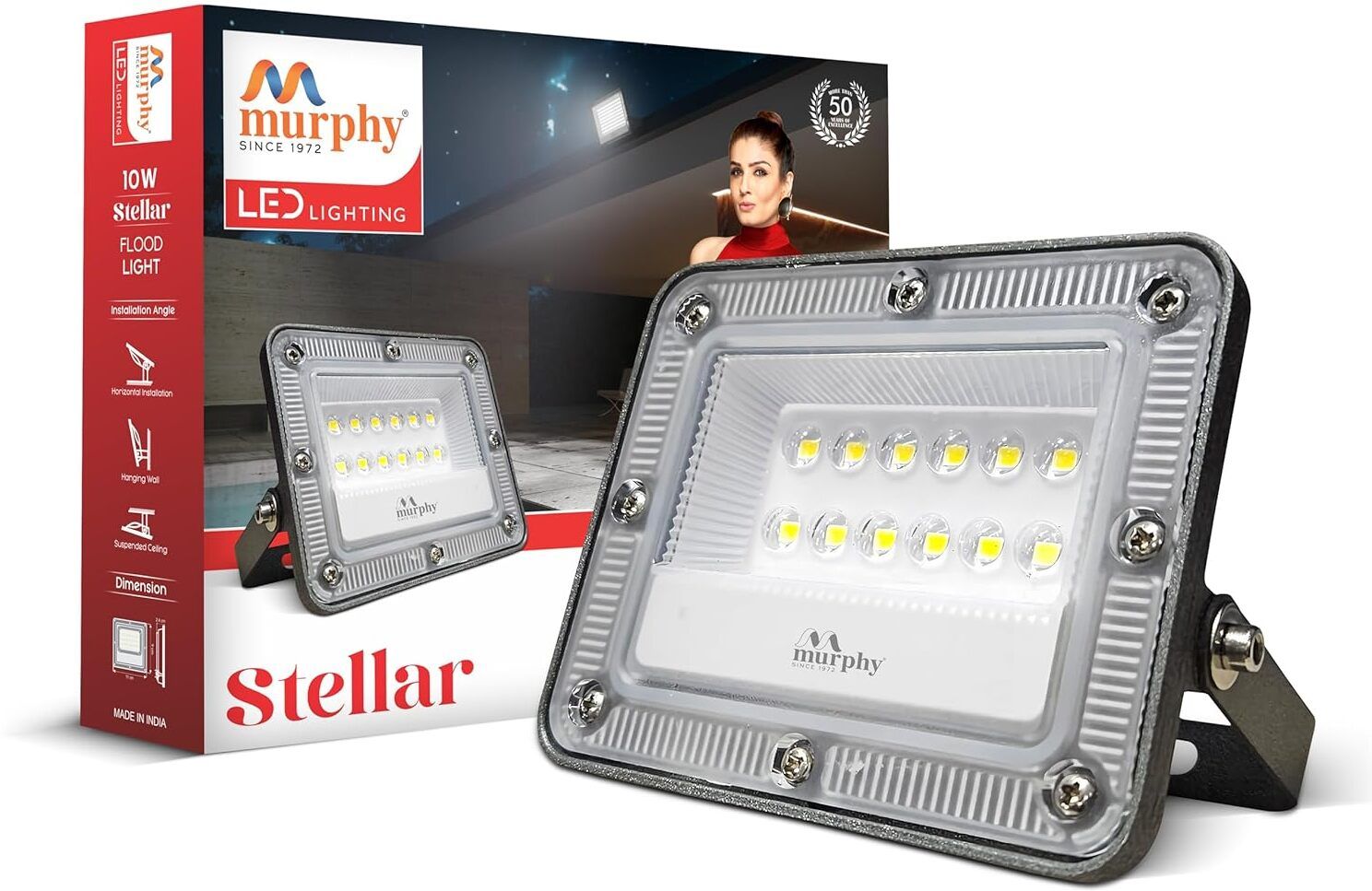 murphy Stellar 10W LED Flood Light Cool White | High Brightness Outdoor LED Pack of 1 Flood Light Outdoor Lamp-picture-16