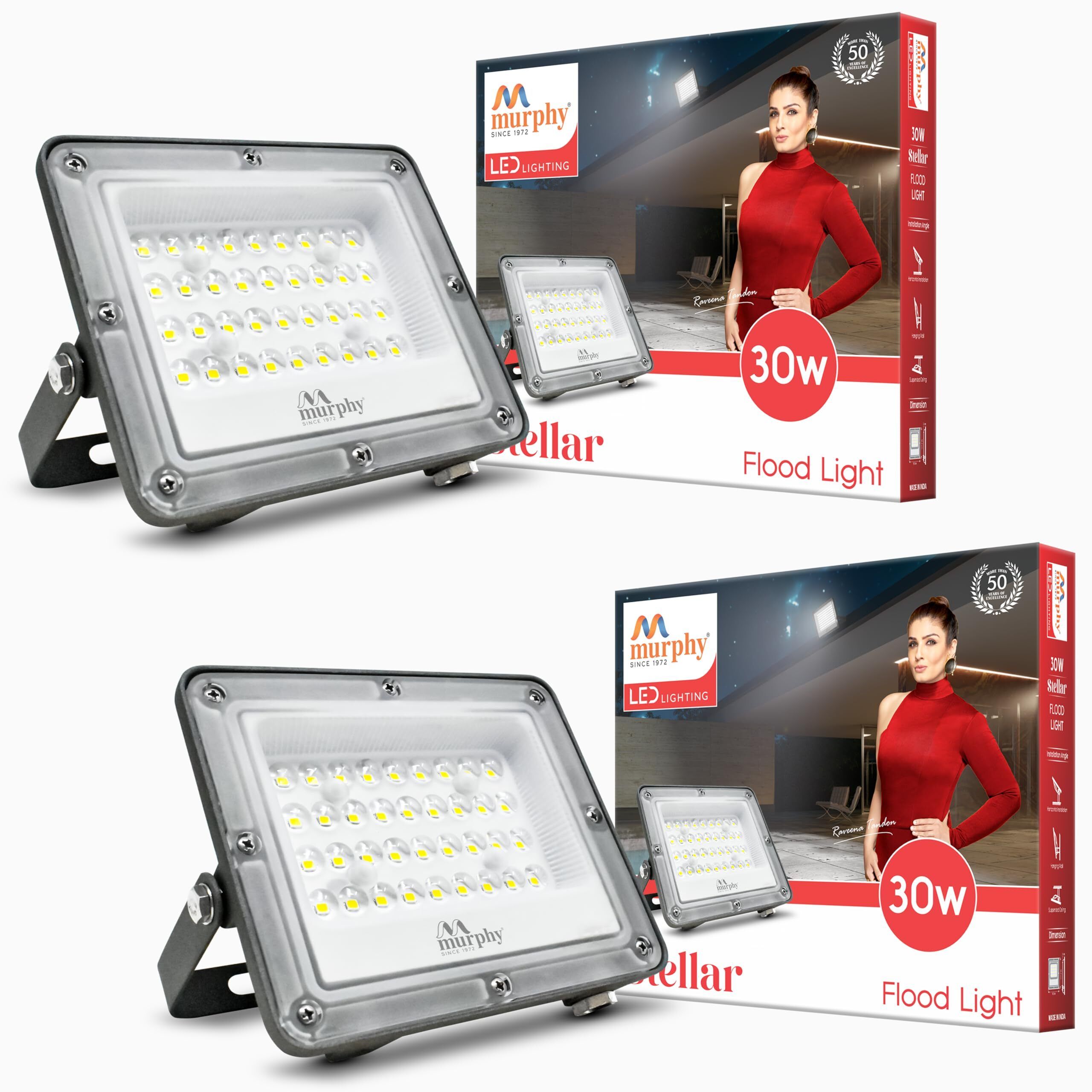 Stellar 30W LED IP66 Waterproof - Pack of 2 Flood Light Outdoor Lamp-image-26