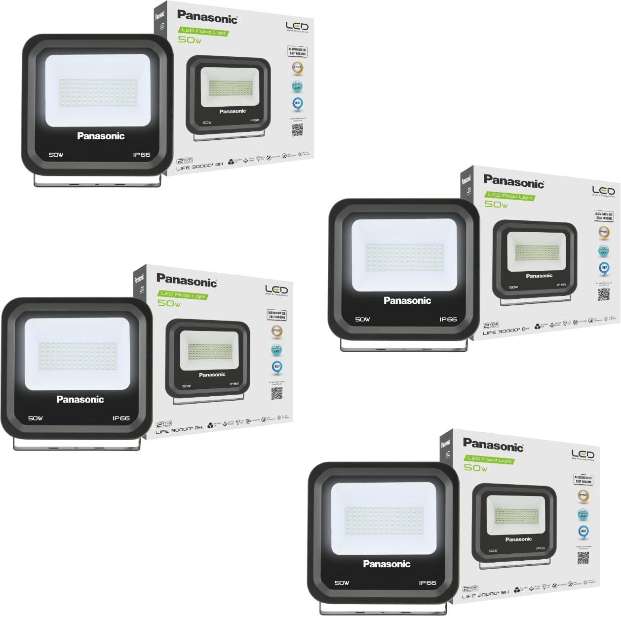 panasonic 150 Watt Outdoor Waterproof Flood Light, Cool White PFLM24FG7 Pack 4 Flood Light Outdoor Lamp-picture-28