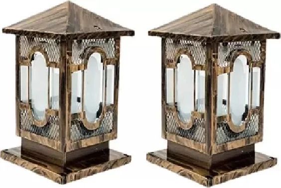 delbay Elegant Waterproof Gate Light for Outdoor Pillars – Decorative Post Top Lamp for Home, Garden & Entrance (Bulbnot Included) (Pack of 2) Gate Light Outdoor Lamp-picture-22