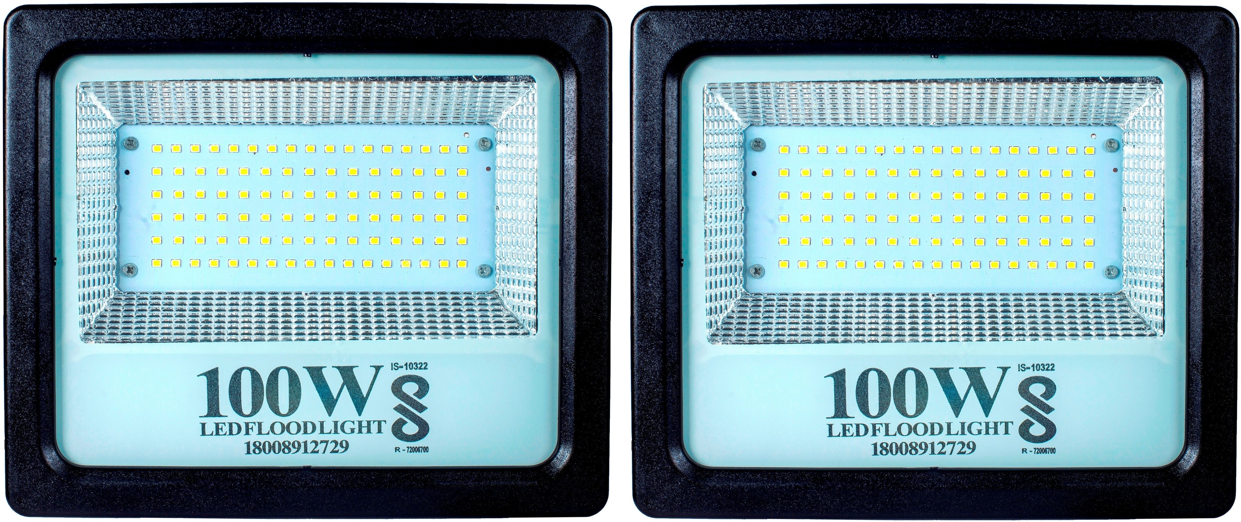 pe 100W BIS Approved PC Body LED Flood Halogen Light With 2 Year Warranty - Pack of 2 Flood Light Outdoor Lamp-picture-27