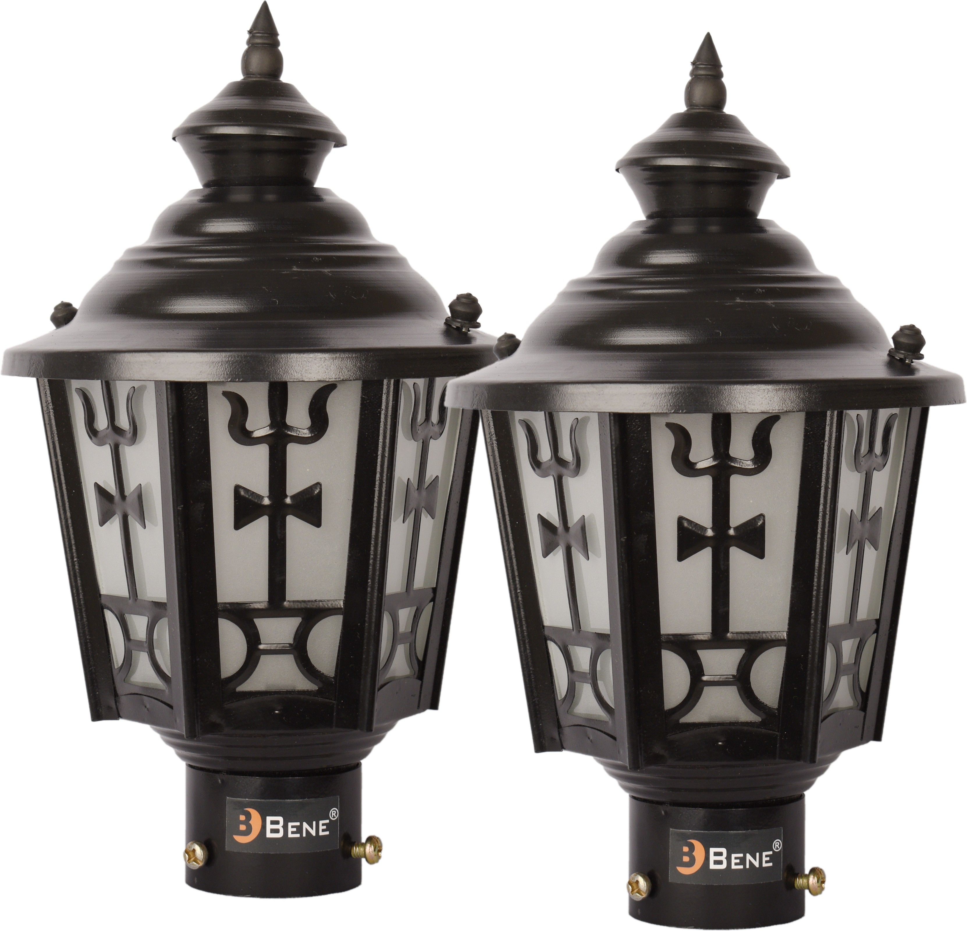 Garden Light Ohio 18 cm (Black, Pack of 2 Pc) Gate Light Outdoor Lamp-image-47