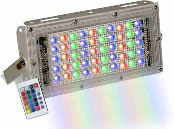 50W RGB LED Brick Light Multi Color with Remote Waterproof IP66 LED Flood Light (50WATT,Plastic) Flood Light Outdoor Lamp-image-45