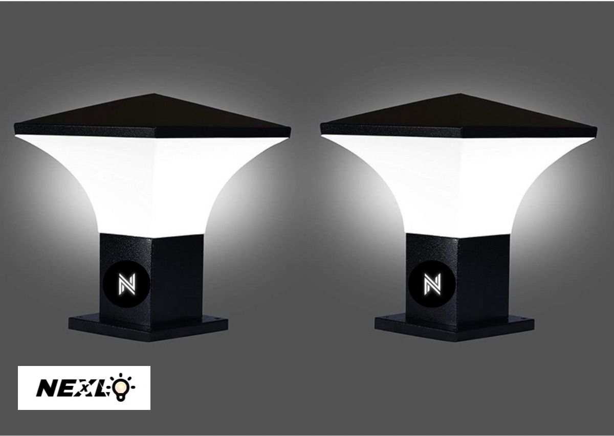 MODERN NX PHANTOM 2PC MATTE BLACK and WHITE GATE LIGHT Gate Light Outdoor Lamp-image-5