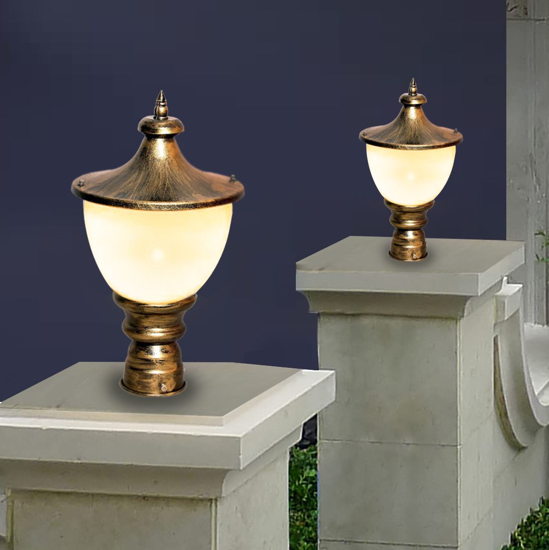 gauvik GAU- SAMRAT ANTIQUE G/L, PACK OF 2 Gate Light Outdoor Lamp-picture-18