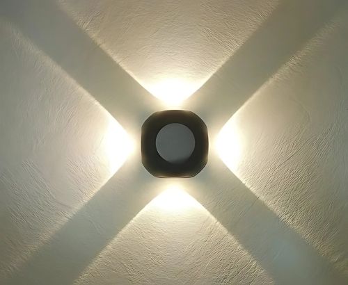 4 Way Profile LED Indoor & Outdoor Lamp Up/Down Right/Left Elevation Light Rustproof & Waterproof Aluminum Body Black (Warm White) Post Light Outdoor Lamp-image-31