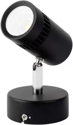 vibunt 9-Watts Round LED COB Wall Focus Light with Black Metallic Body Post Light Outdoor Lamp-picture-16
